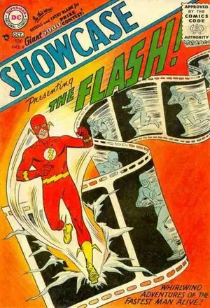 Showcase #4 (DC Comics, 1956), CGC 5.0 graded comic book, Universal Blue label — front cover in its holder